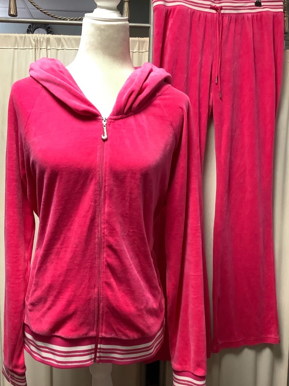 Juicy Couture Velour Hoodie XL Long 34 x 34 Pants L Tracksuit Set